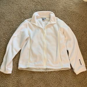 Columbia white fleece jacket